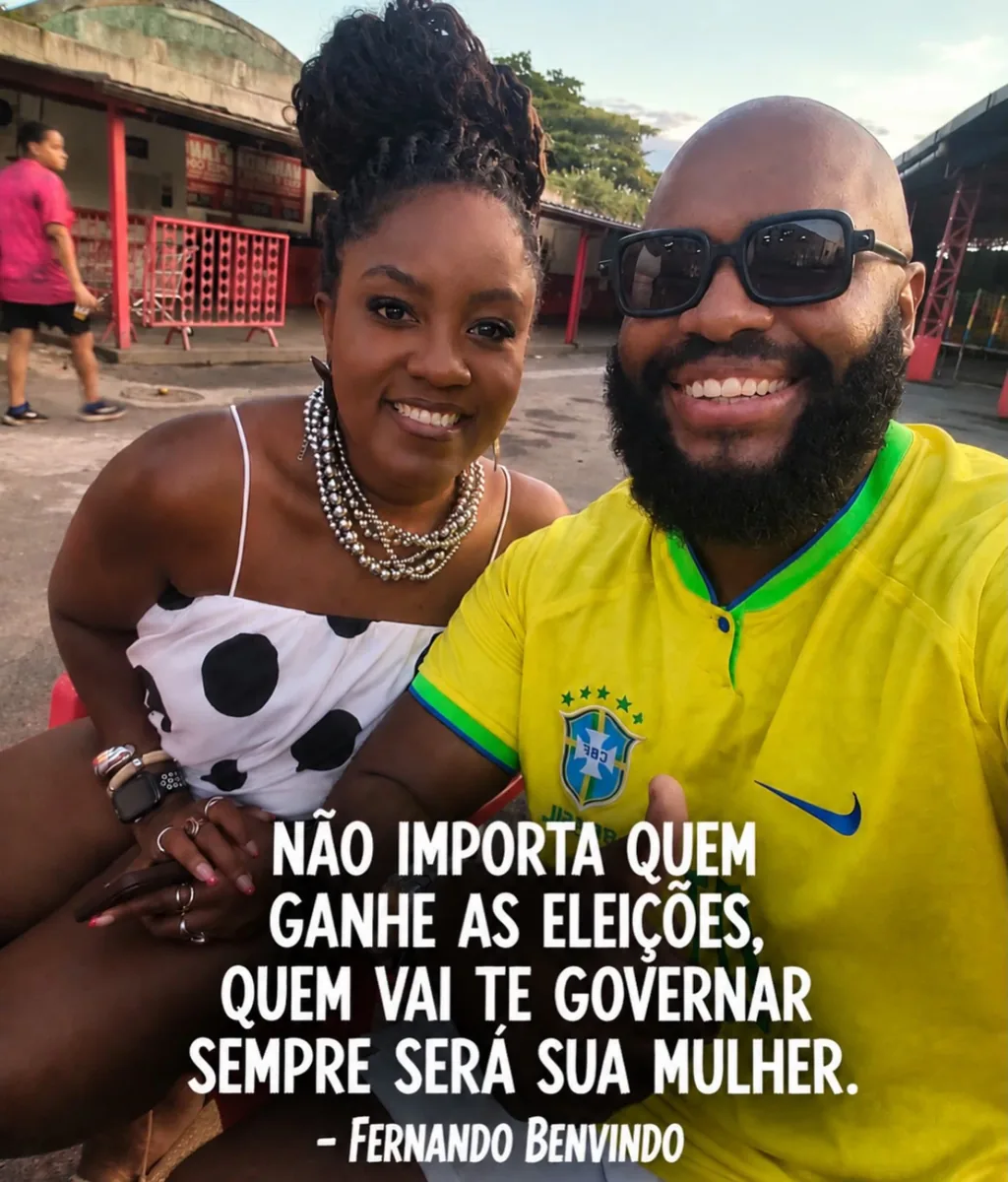 Post de vida real, com camisa do Brasil